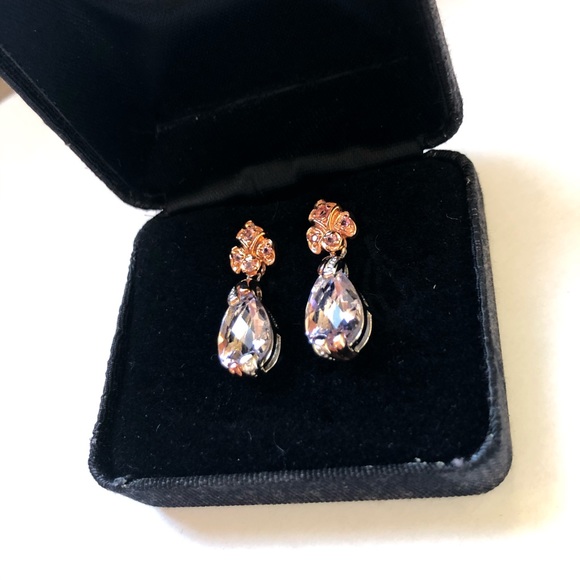 Purple Amethyst & Rose Gold Earrings - Picture 4 of 12